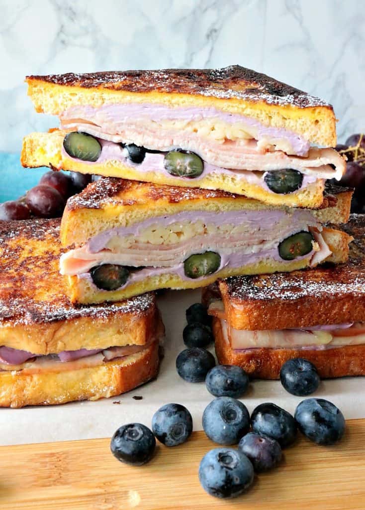 Sweet & Savory Blueberry Monte Cristo French Toast - www.kudoskitchenbyrenee.com