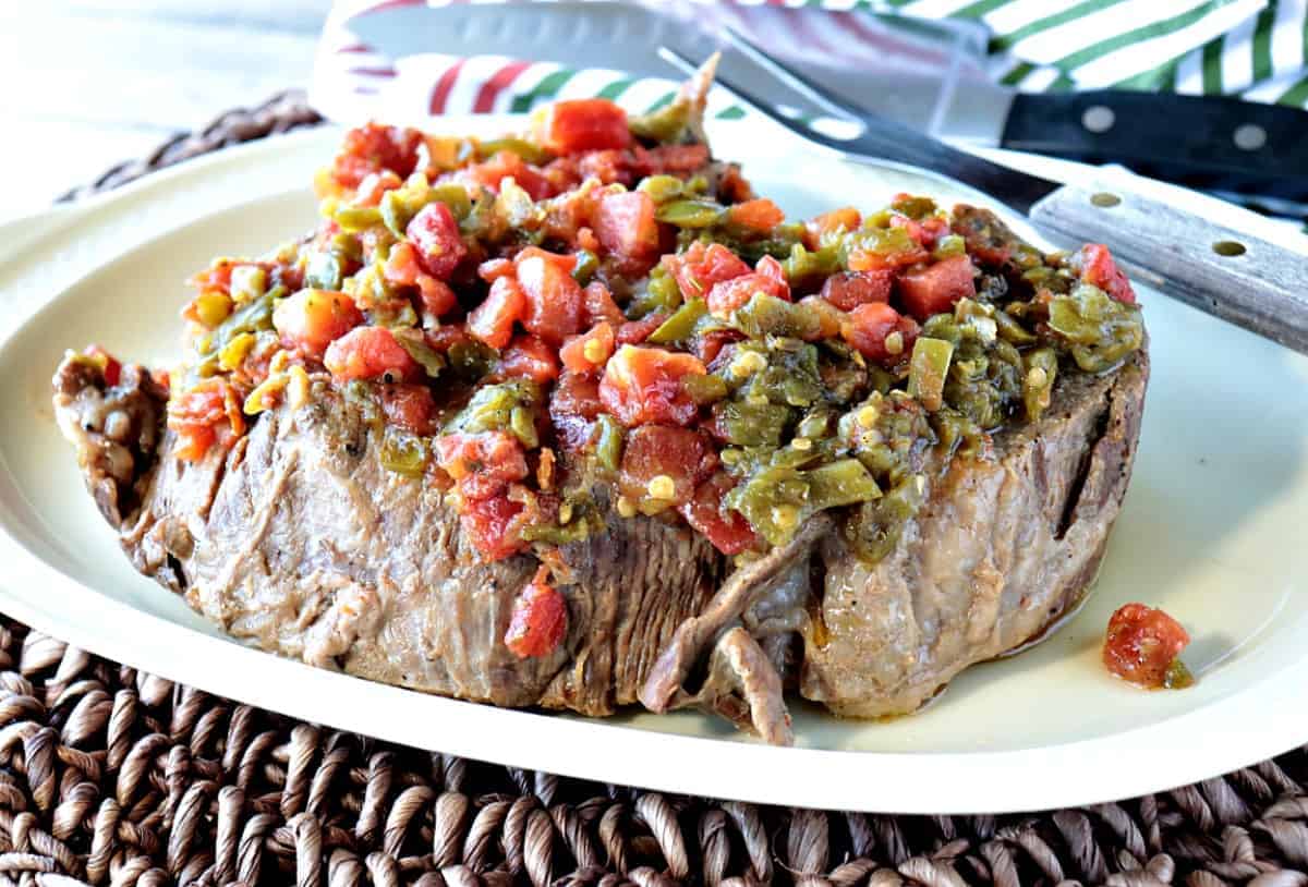 Four Ingredient Chile Pepper Pressure Cooker Pot Roast