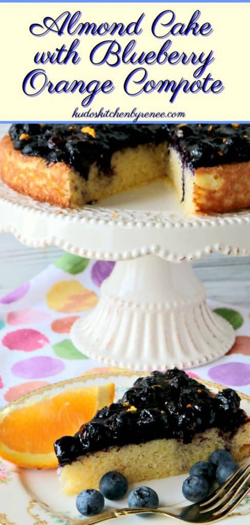 This Golden Almond Cake with Fresh Blueberry Orange Compote recipe won a full two thumbs up from my husband. He said it tasted like "real cake." LOL! Now there's a compliment for you! - kudoskitchenbyrenee.com