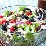 Berry Delicious Chicken Avocado Salad with Strawberry Balsamic Vinaigrette. - kudoskitchenbyrenee.com