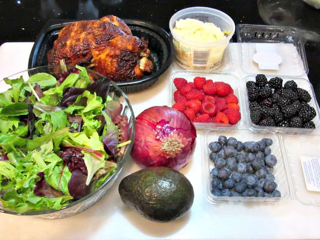 Berry Delicious Chicken Avocado Salad with Strawberry Balsamic Vinaigrette. - kudoskitchenbyrenee.com