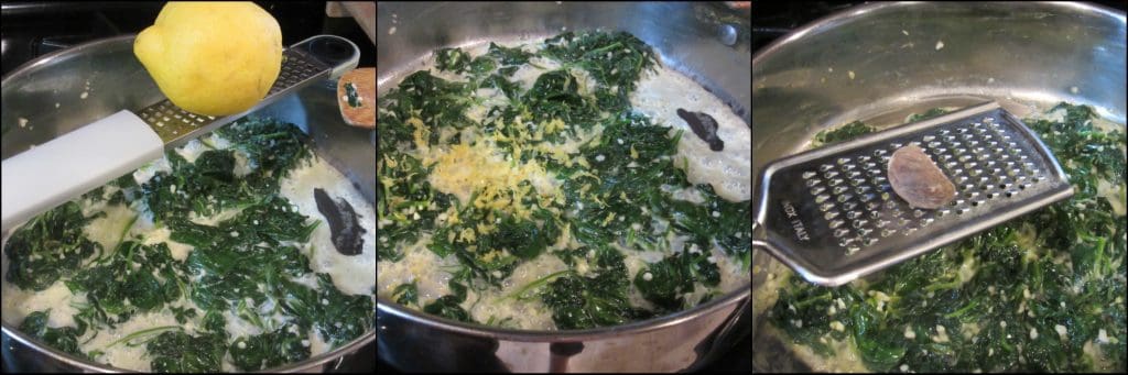 How to make lemon creamed spinach.