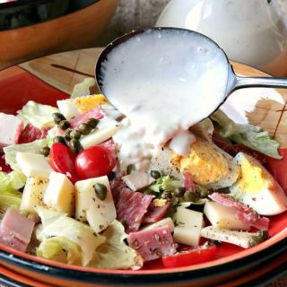 Chef's Salad with Homemade Blue Cheese Dressing - kudoskitchenbyrenee.com