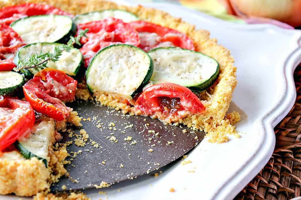 Fresh Tomato Tart with Zucchini & Caramelized Onions - kudoskitchenbyrenee.com