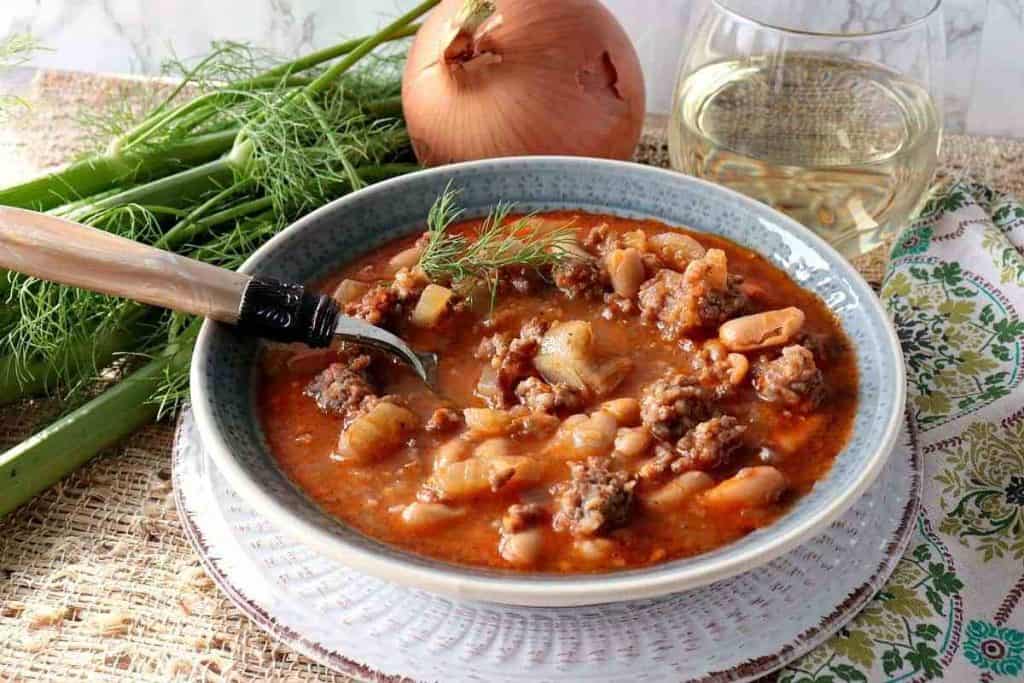 White Bean, Fennel & Italian Sausage Soup - kudoskitchenbyrenee.com