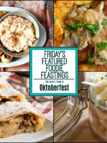 A collage image for Oktoberfest Recipe Roundup recipes