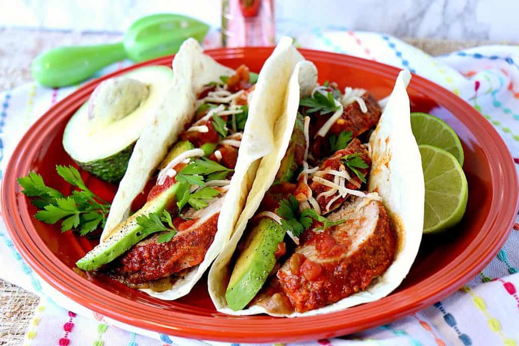 Lime Marinated Mexican Pork Tenderloin Tacos - kudoskitchenbyrenee.com