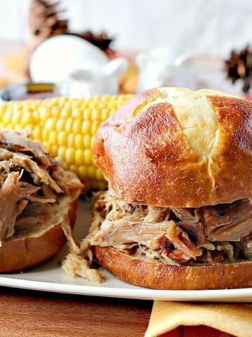 Family Reunion Slow Cooker Pulled Pork Sandwiches - kudoskitchenbyrenee.com