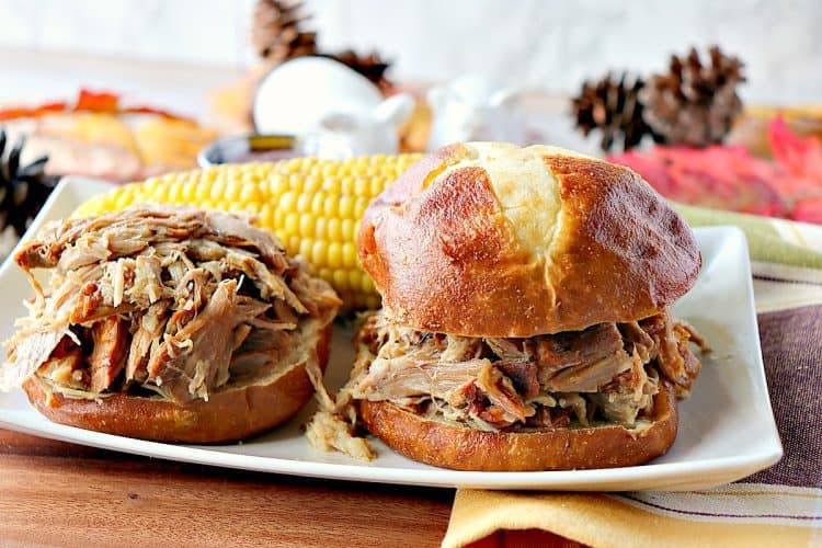 family reunion slow cooker pulled pork sandwiches