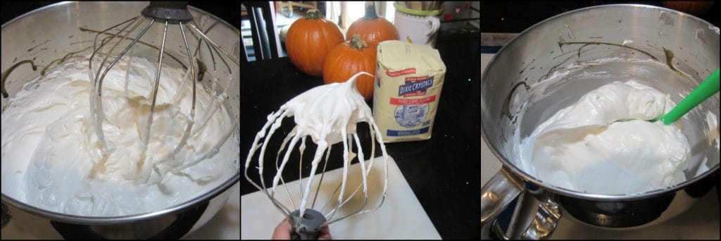 Photo tutorial for how to make a Swiss Meringue Skull.