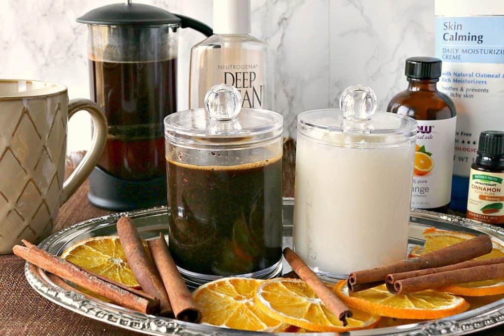 Homemade Coffee Exfoliant & Coconut Oil Moisturizer - kudoskitchenbyrenee.com @kudoskitchen