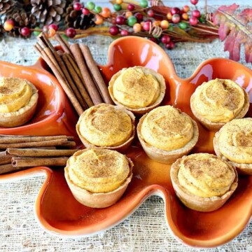 Pumpkin Cheesecake Tartlets with Cookie Crust