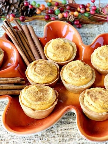 Pumpkin Cheesecake Tartlets with Cookie Crust