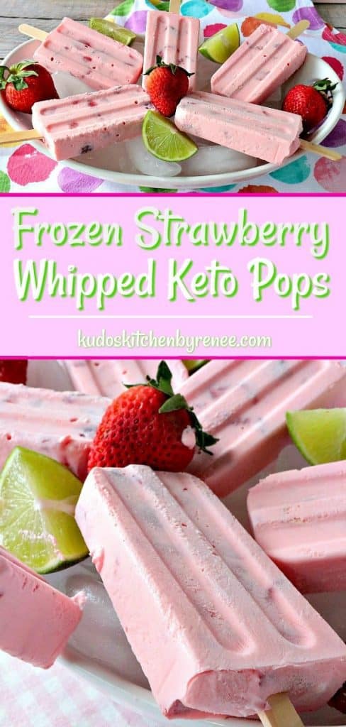 Frozen Strawberry Whipped Keto Pops - kudoskitchenbyrenee.com