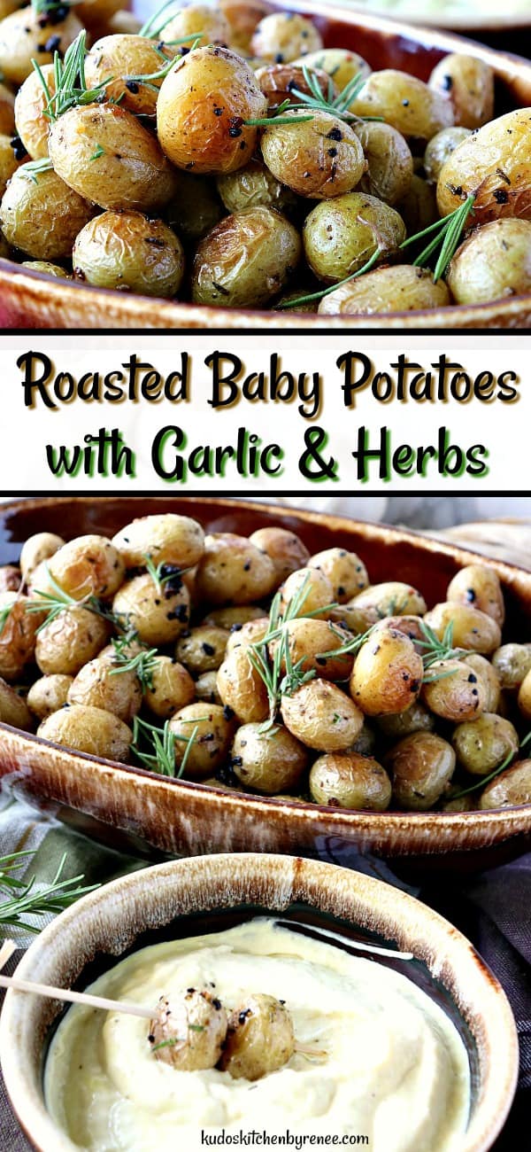 Roasted Baby Potatoes with Garlic and Herbs Kudos Kitchen by Renee