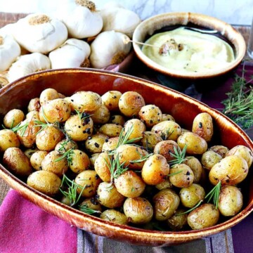 Roasted Baby Potatoes with Garlic & Fresh Herbs - kudoskitchenbyrenee.com