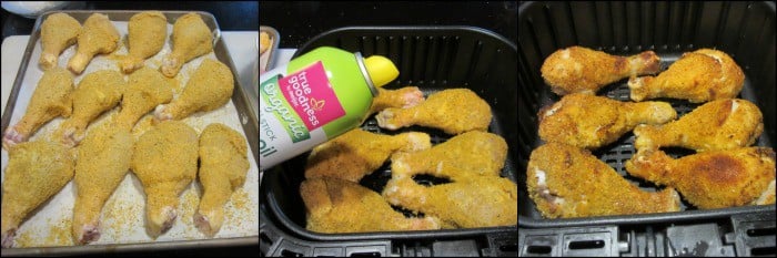 How to make air fryer chicken drumsticks photo tutorial