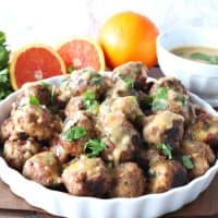 Turkey Meatballs with Orange and Cashews