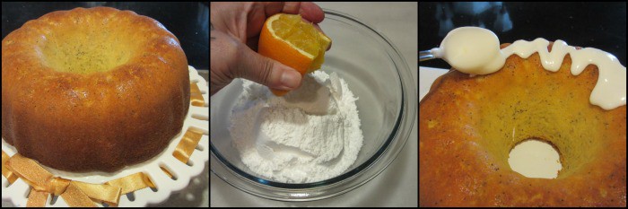 How to make and orange bundt cake with banana and poppy seeds.