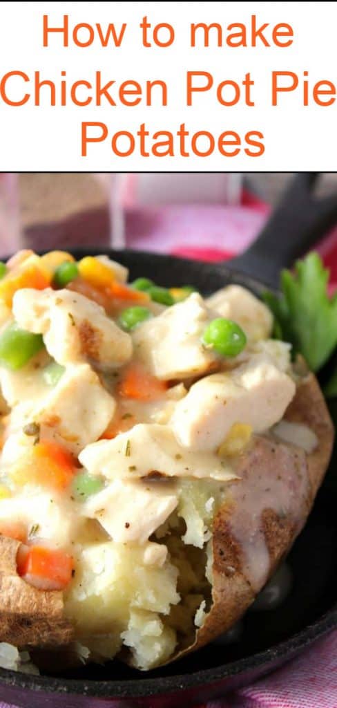 How to make chicken pot pie potatoes title text image