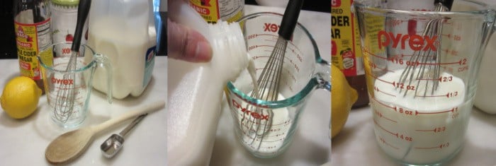 How to make homemade buttermilk substitution.