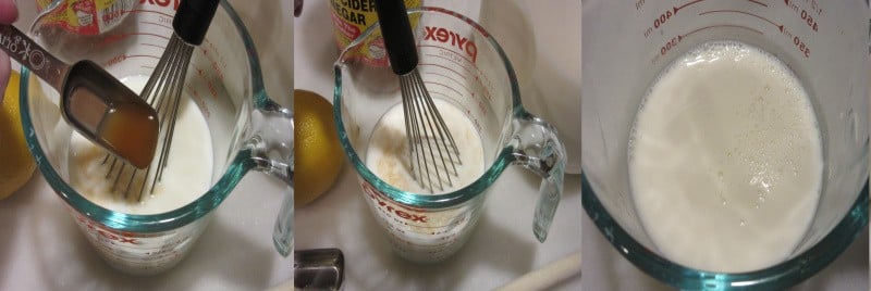 How to make homemade buttermilk substitution.