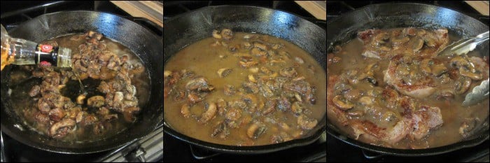 How to make steak with bourbon mushroom sauce photo tutorial.