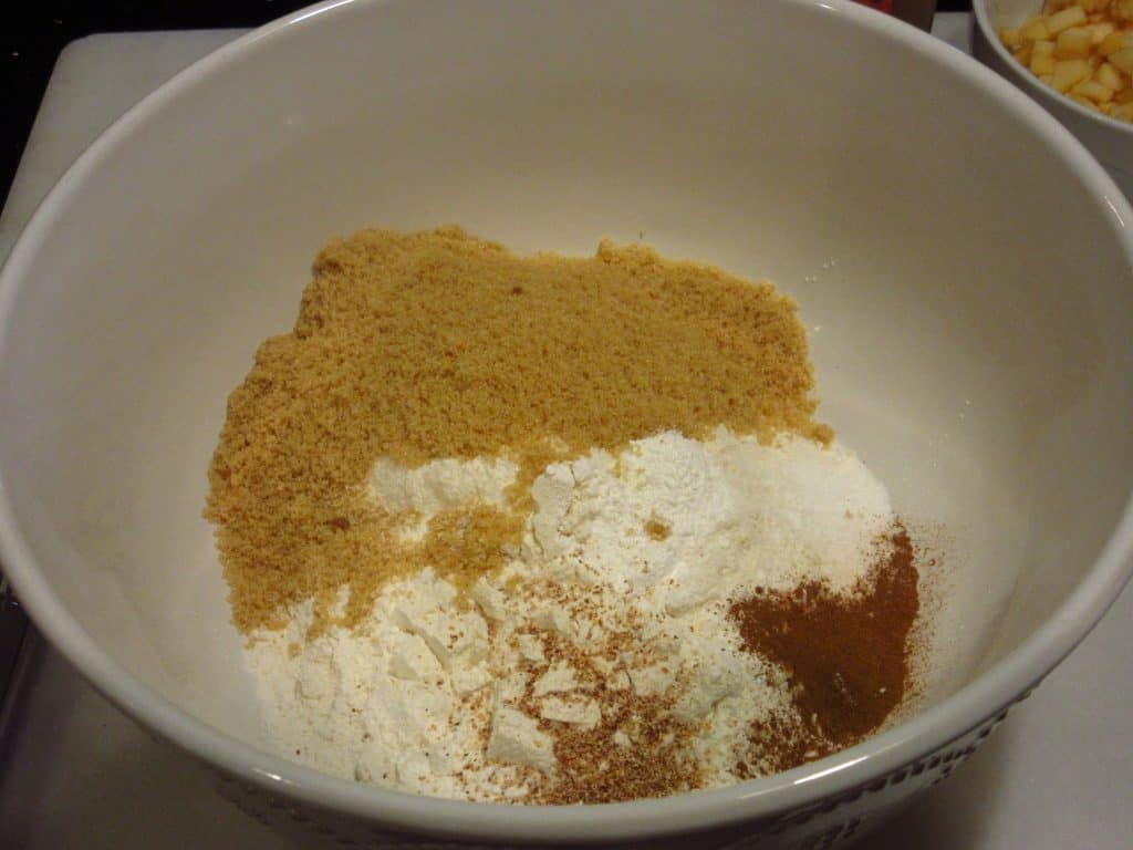 Dry ingredients in a bowl.