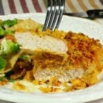A bite of Cool Ranch Pork Chops on a fork.