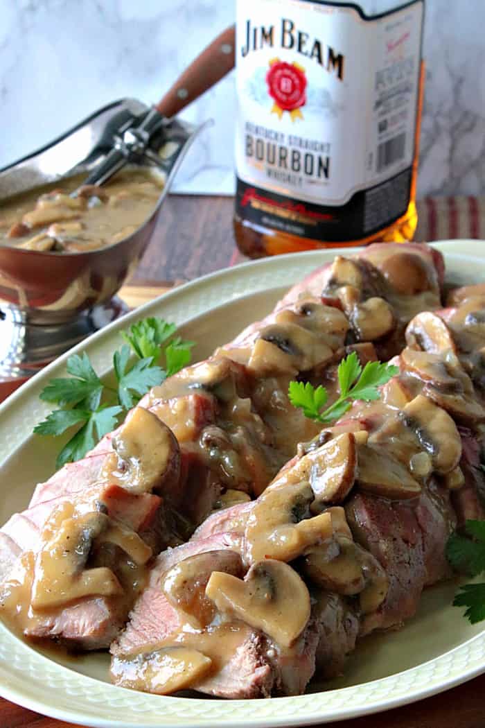 Pork Tenderloin with Mushroom Bourbon Gravy Kudos Kitchen by Renee