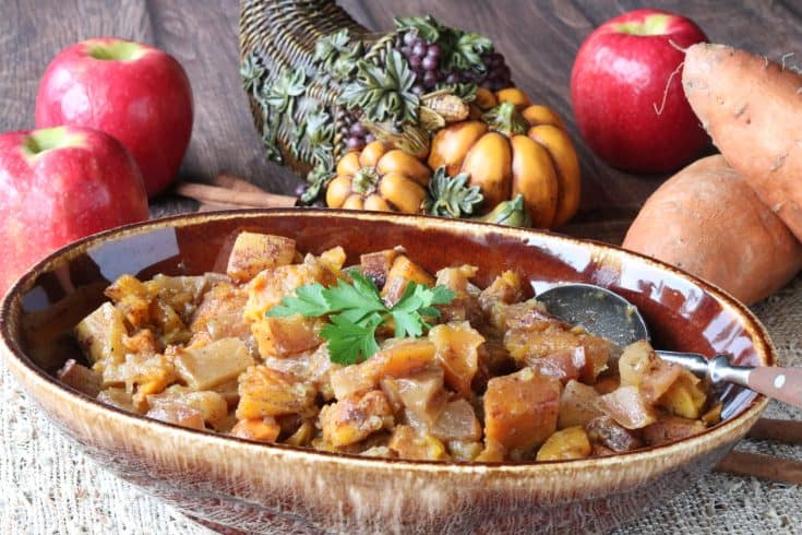 Cinnamon Sweet Potatoes with Squash and Apples