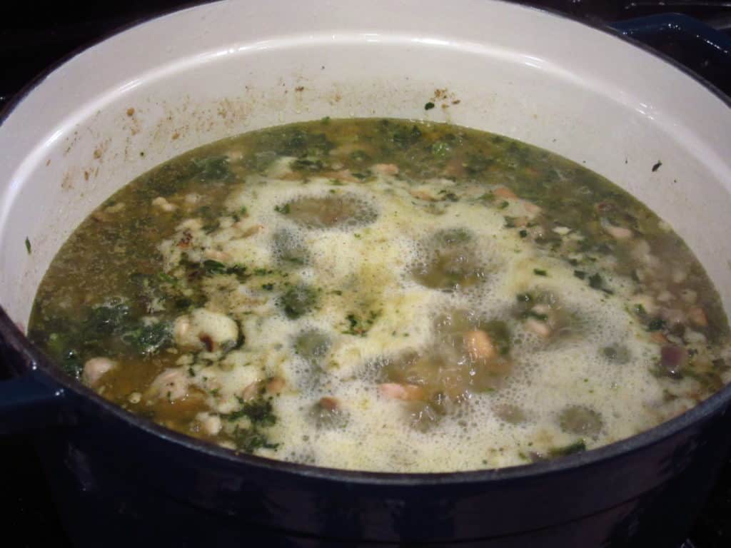 Black-Eyed Pea Chicken Chili with Avocado and Lime