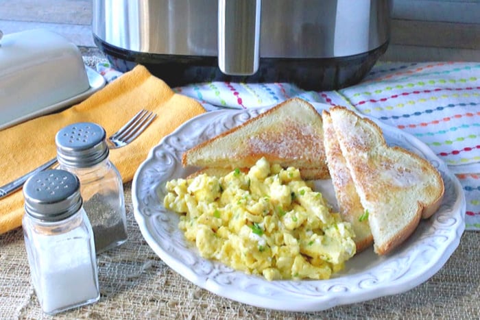 Air Fryer Scrambled Eggs - Fork To Spoon