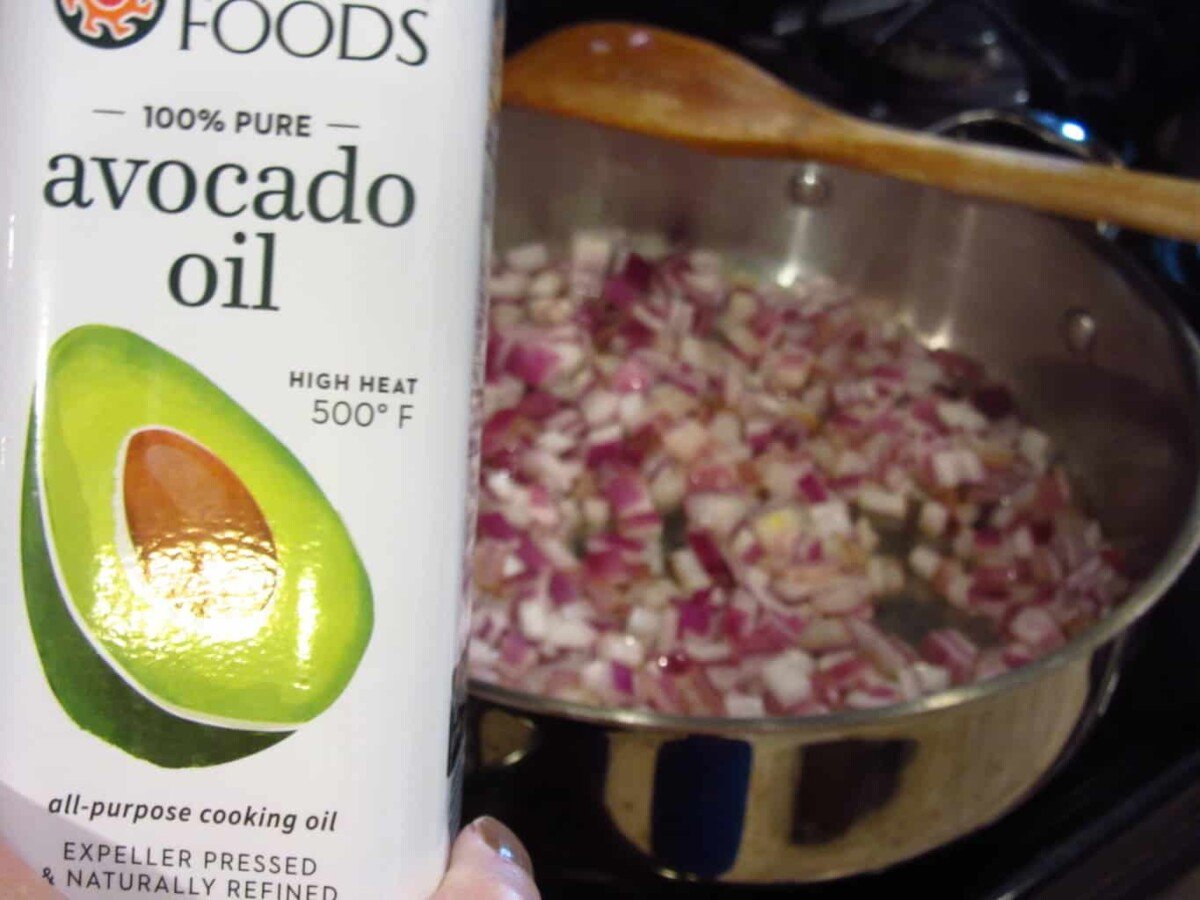 A a jar of avocado oil.