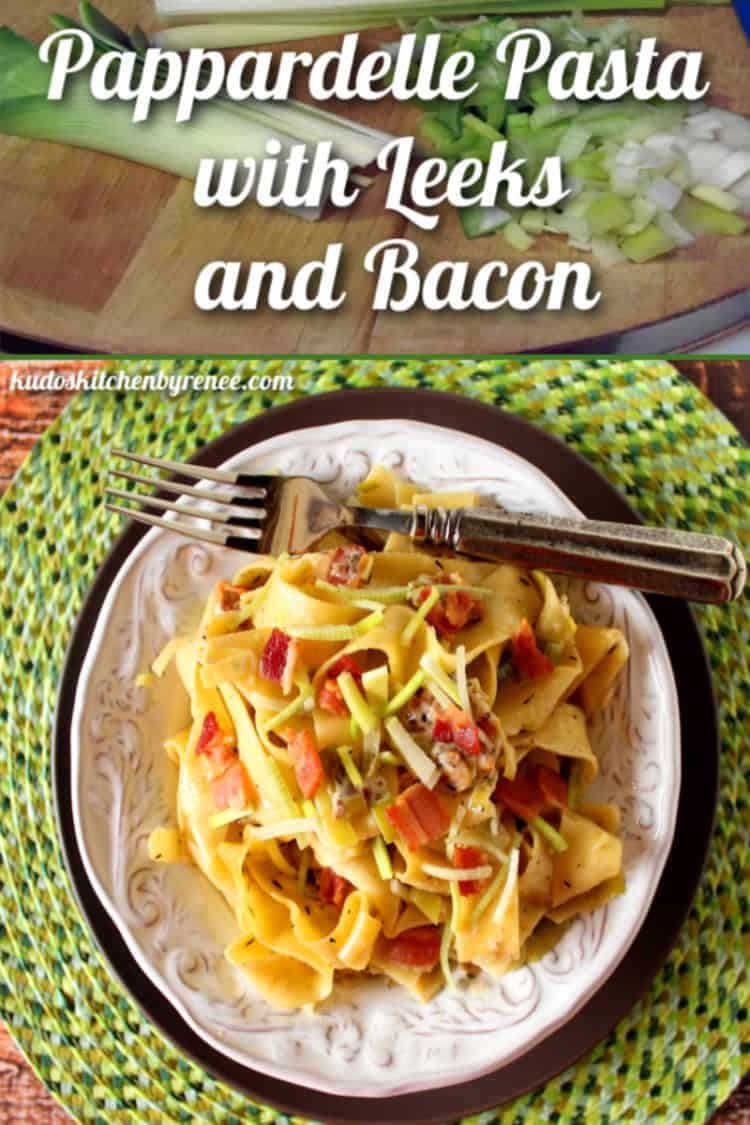 Easy Pappardelle Pasta with Leeks and Bacon Recipe