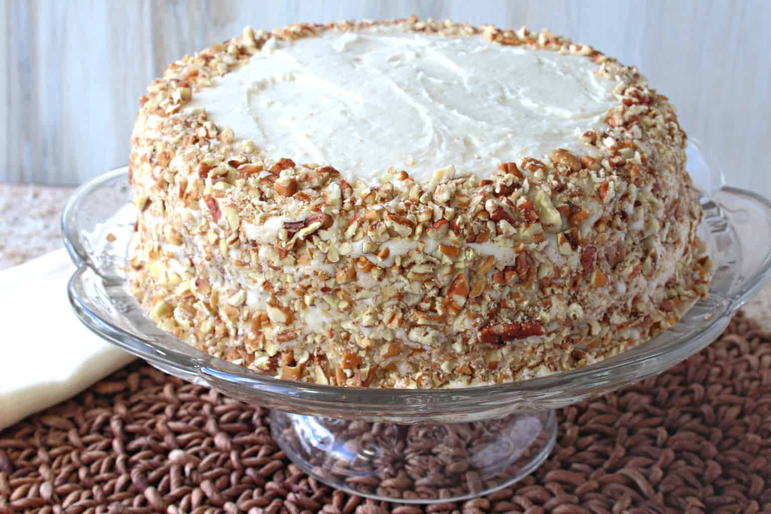 Banana Poppy Seed Cake with Banana Buttercream Frosting Recipe