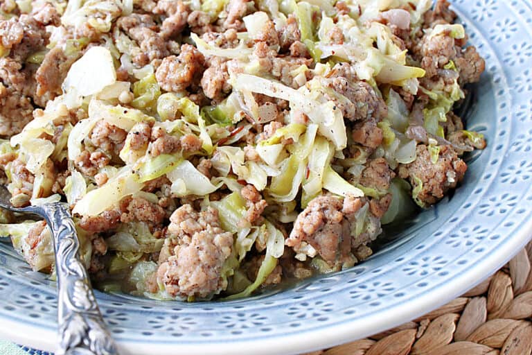 Ground Pork and Cabbage Skillet Kudos Kitchen by Renee