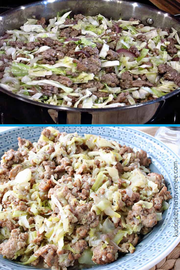 Ground Pork and Cabbage Skillet Kudos Kitchen by Renee