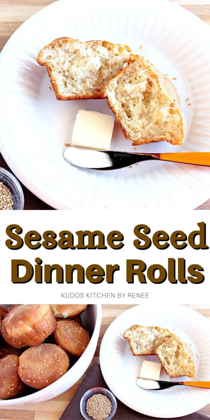 Sesame Seed Dinner Rolls Recipe - Kudos Kitchen by Renee