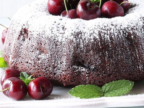 Chocolate Cherry Bundt Cake Recipe- In the Nordic Kitchen