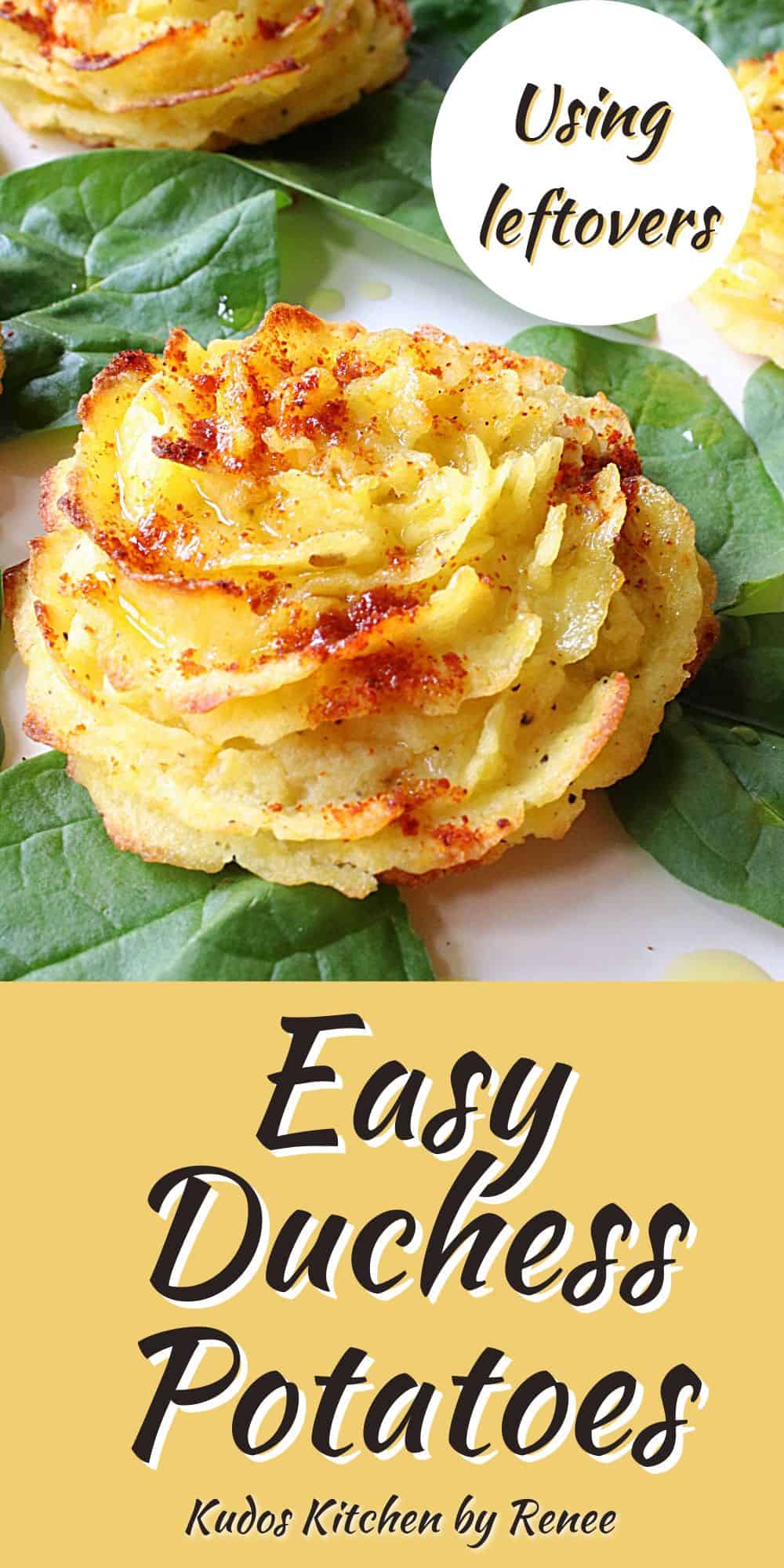 Easy Duchess Potatoes using Leftover Mashed Potatoes Kudos Kitchen
