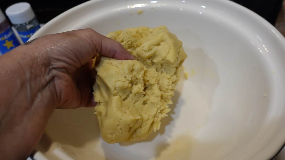 A ball of Kringle Kuchen dough.