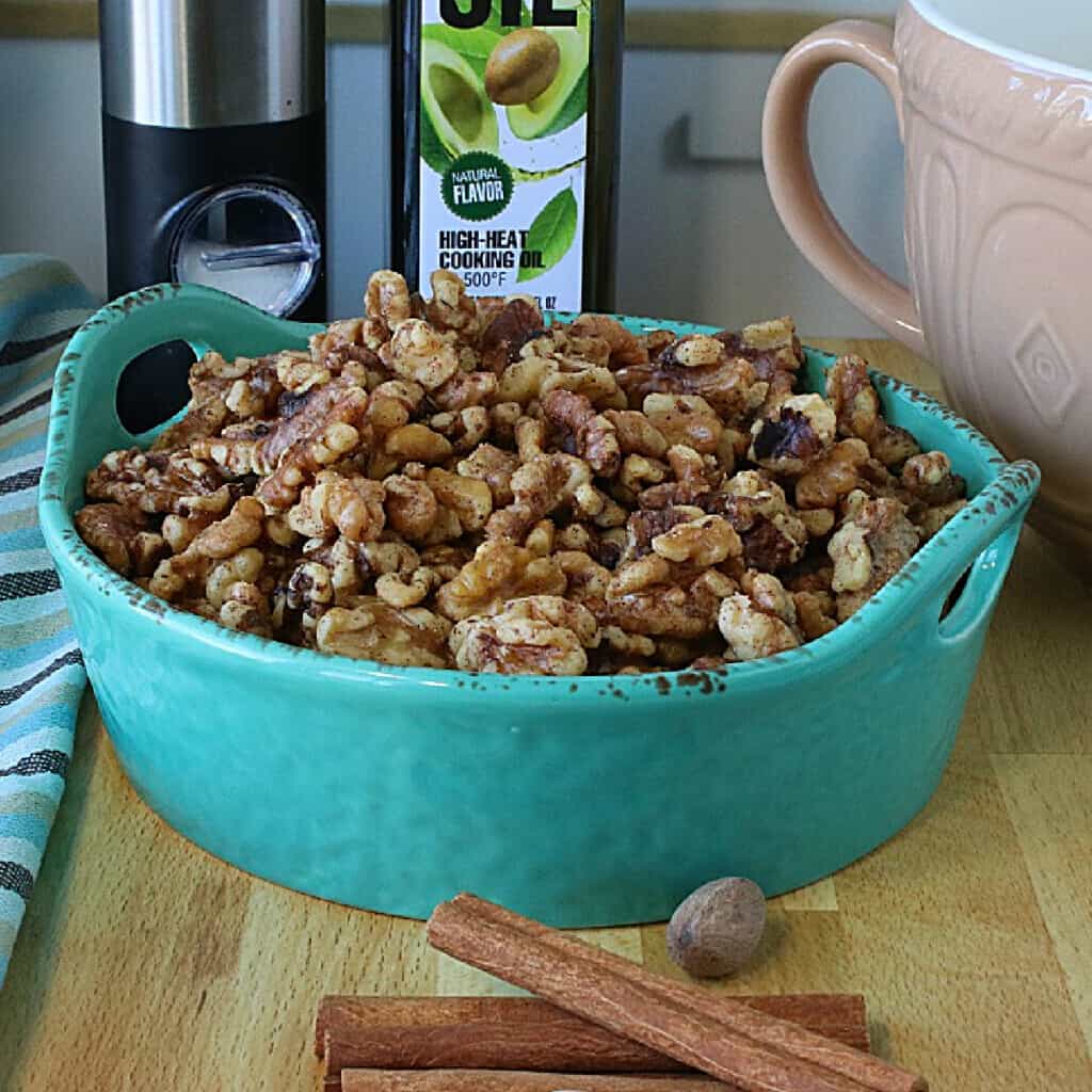 Healthy Roasted Cinnamon Walnuts Kudos Kitchen by Renee