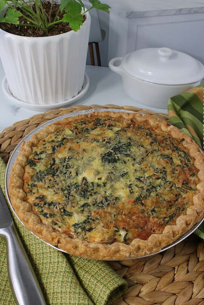 Best Cheesy Spinach and Artichoke Quiche - Kudos Kitchen by Renee