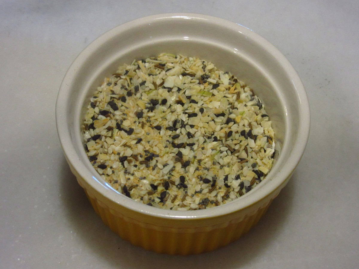 Homemade Everything Seasoning in a small ramekin.