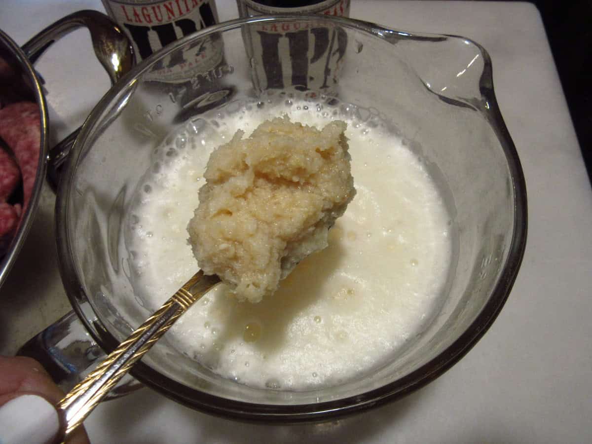 A heaping tablespoon of prepared horseradish.