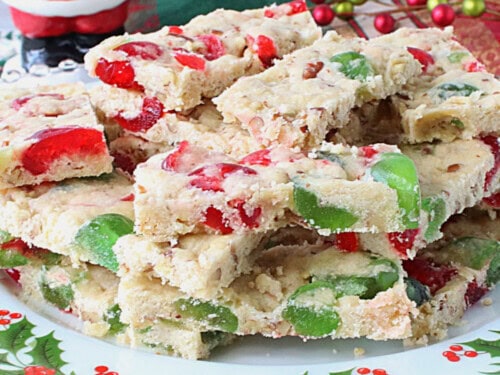 Festive Red and Green Cherry Slices - Kudos Kitchen by Renee