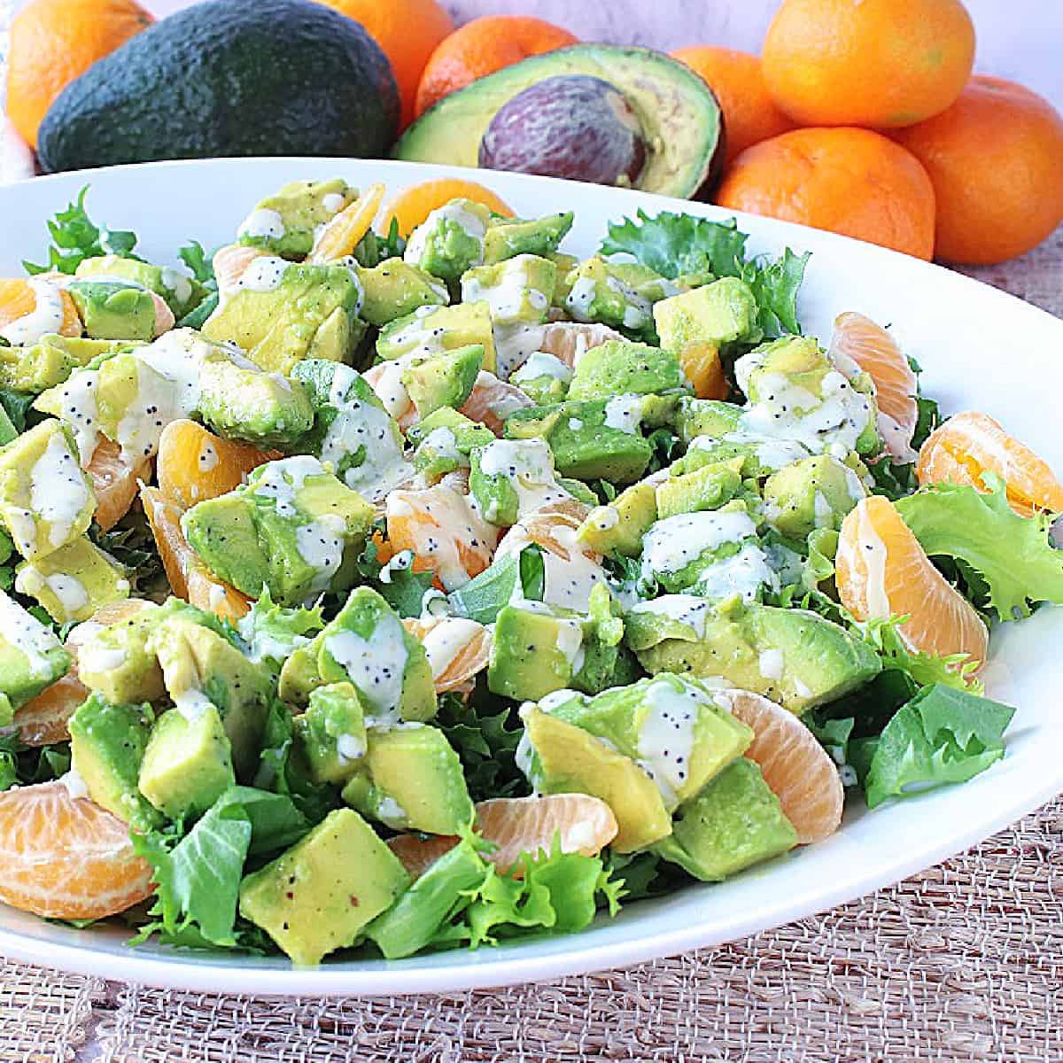 avocado orange salad dressing Navel Orange Salad with Avocado